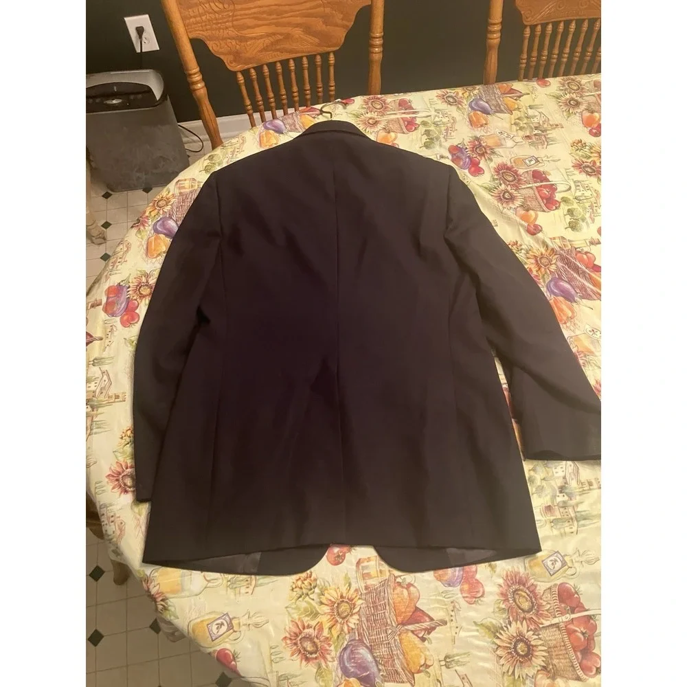 Vintage Burberrys Blazer Mens 42R Navy Blue Wool Sport Coat Jacket Gold Buttons
